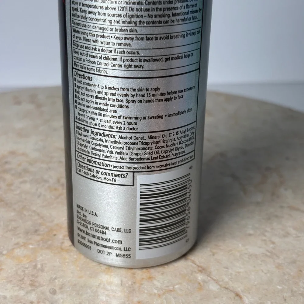 Banana Boat Dry Oil UltraMist Sunscreen 6oz SPF 8 Broad‎ Spectrum Spray